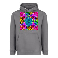 Storm neon cowhide with flower seamless pattern Heavyweight Hoodie - BundleAndBundleShop