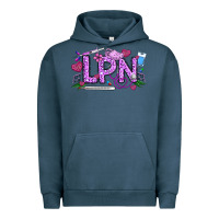 Pigment Midnight Navy Valentine LPN Urban Hoodie - CowhideDigitalArt