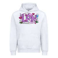 White Valentine LPN Urban Hoodie - CowhideDigitalArt