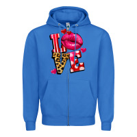 True Royal Western love lips Zipper Hoodie - FaDigitalArtStudio