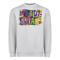 Heather Grey mardi  gras Heavyweight Sweatshirt - CowGirlArtShop