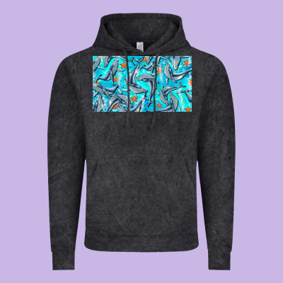Humpback Whale  Cup Vintage Hoodie Designed By Barkaloodesign