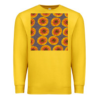 Lemon african fabric seamless pattern Premium Sweatshirt - BundleAndBundleShop