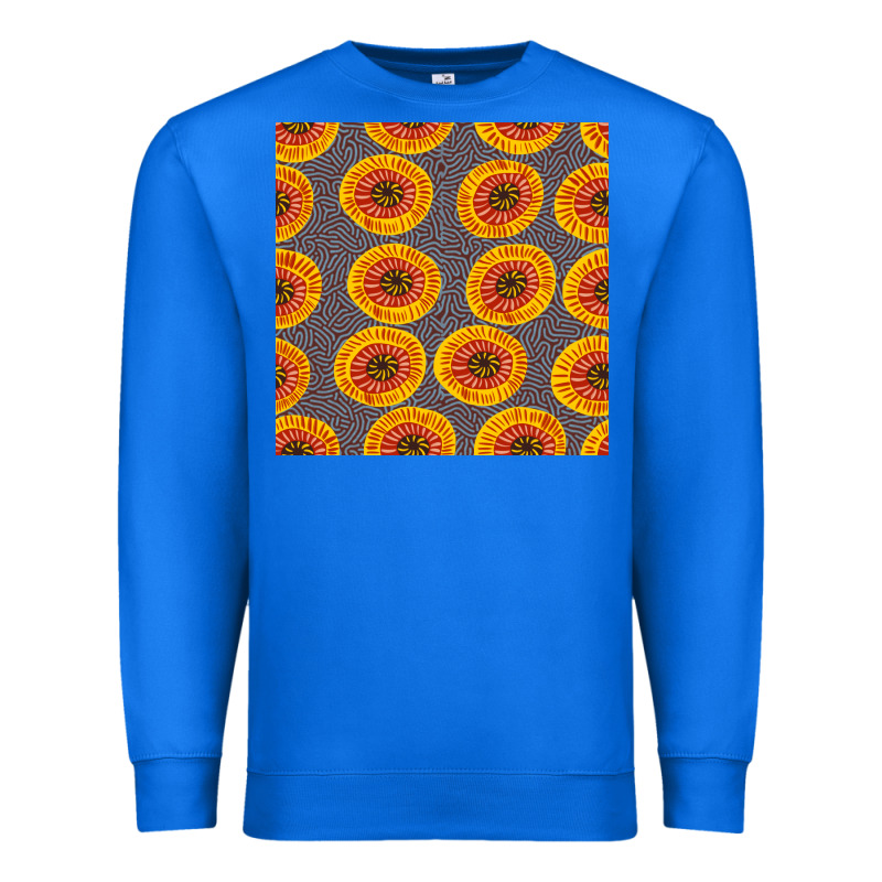 African Fabric Seamless Pattern Premium Sweatshirt by BundleAndBundleShop | Teevron