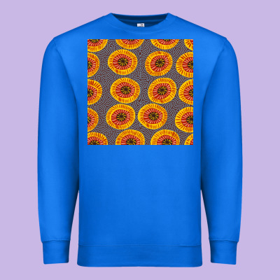 African Fabric Seamless Pattern Premium Sweatshirt Designed By Bundleandbundleshop