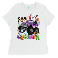 White egg crusher Ladies Tee - MaliasSmallBusiness