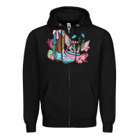Black Easter cowboy boots hat Zipper Hoodie - OliviaCreatesArt