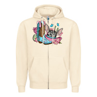 Sandshell Easter cowboy boots hat Zipper Hoodie - OliviaCreatesArt