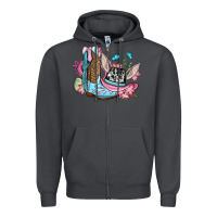 Smoke Easter cowboy boots hat Zipper Hoodie - OliviaCreatesArt