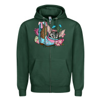 Sports Green Easter cowboy boots hat Zipper Hoodie - OliviaCreatesArt