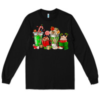 Black Christmas coffee cup Long Sleeve Tee - NancyCooperArtShop