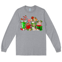 Heather Grey Christmas coffee cup Long Sleeve Tee - NancyCooperArtShop