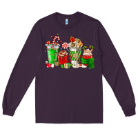 Plum Christmas coffee cup Long Sleeve Tee - NancyCooperArtShop