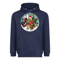 Navy Joy gingerbread Heavyweight Hoodie - FaDigitalArtStudio
