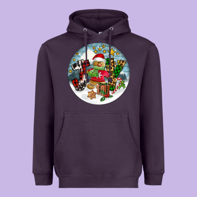 Joy Gingerbread Heavyweight Hoodie Designed By Fadigitalartstudio