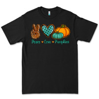 Black Peace love pumpkins Premium Tee - NancyCooperArtShop