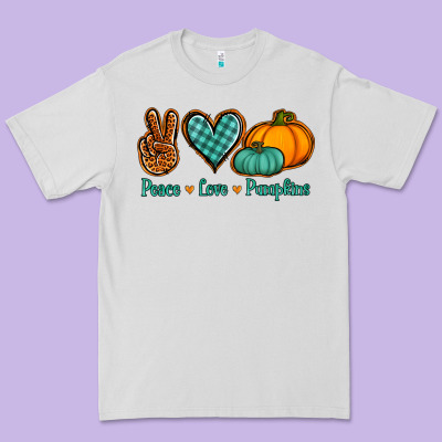 Peace Love Pumpkins Premium Tee Designed By Nancycooperartshop