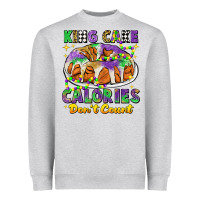 Heather Grey king cake calories dont count mardi gras Heavyweight Sweatshirt - CowGirlArtShop
