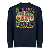 Navy king cake calories dont count mardi gras Heavyweight Sweatshirt - CowGirlArtShop