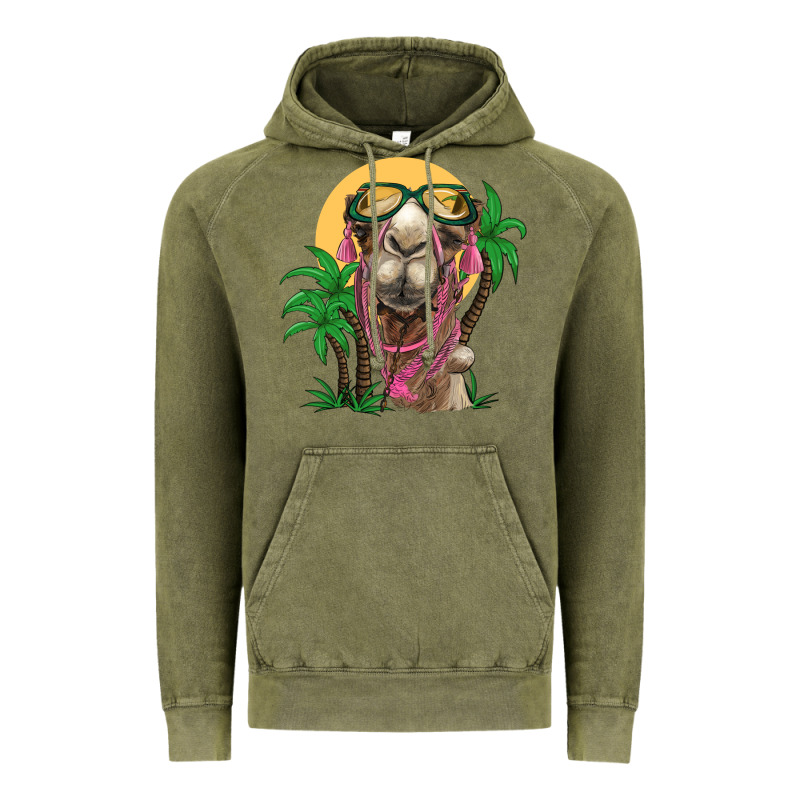 Camel With Oasis Vintage Hoodie by BarkalooDesign | Teevron