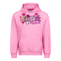 Fuchsia Pink Valentine Medical Assistant Urban Hoodie - CowhideDigitalArt