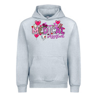 Heather Grey Valentine Medical Assistant Urban Hoodie - CowhideDigitalArt