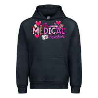 Navy Valentine Medical Assistant Urban Hoodie - CowhideDigitalArt