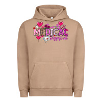 Pigment Burro Valentine Medical Assistant Urban Hoodie - CowhideDigitalArt
