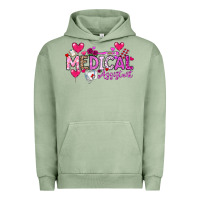 Pigment Oil Green Valentine Medical Assistant Urban Hoodie - CowhideDigitalArt