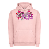 Pigment Salmon Valentine Medical Assistant Urban Hoodie - CowhideDigitalArt