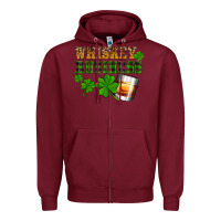 Burgundy St. Patrick's Day whiskey business Zipper Hoodie - OliviaCreatesArt