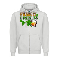 Dove Grey St. Patrick's Day whiskey business Zipper Hoodie - OliviaCreatesArt