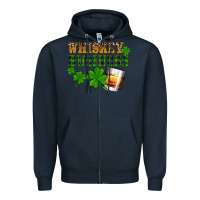 Navy St. Patrick's Day whiskey business Zipper Hoodie - OliviaCreatesArt