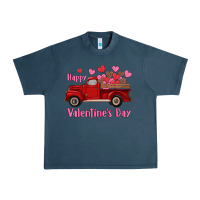 Midnight Navy happy valentine's day truck hearts Urban Heavy Tee - RanaPortraitStore