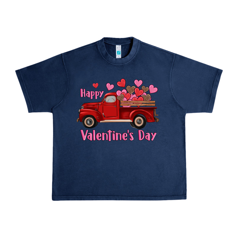 Happy Valentine's Day Truck Hearts Urban Heavy Tee by RanaPortraitStore | Teevron