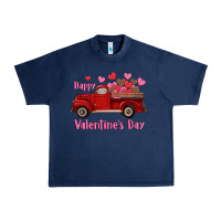 Navy happy valentine's day truck hearts Urban Heavy Tee - RanaPortraitStore