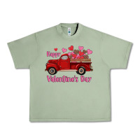 Oil Green happy valentine's day truck hearts Urban Heavy Tee - RanaPortraitStore