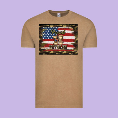 Proud Veteran Veterans Day Vintage Tee Designed By Jasminsmagicworld