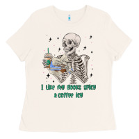 Bone i like my books spicy and coffee icy Ladies Tee - MaliasSmallBusiness