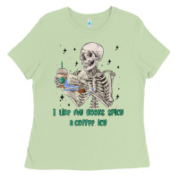 Matcha i like my books spicy and coffee icy Ladies Tee - MaliasSmallBusiness