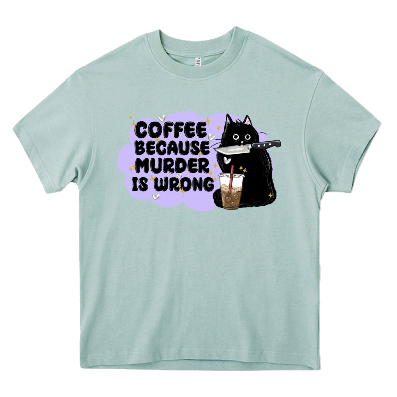 Coffee Because Murder Is Wrong Heavy Core Tee by MaliasSmallBusiness | Teevron