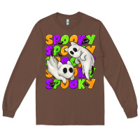 Chestnut Spooky with Ghost Cats Long Sleeve Tee - texasbilliewilder