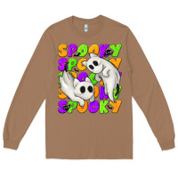 Toasted Coconut Spooky with Ghost Cats Long Sleeve Tee - texasbilliewilder