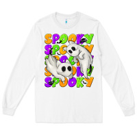 White Spooky with Ghost Cats Long Sleeve Tee - texasbilliewilder