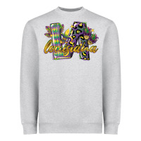 Louisiana Leopard Mardi Gras 12 Inches 300 Dpi Heavyweight Sweatshirt | Teevron