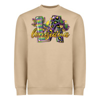 Mushroom louisiana leopard mardi gras 12 inches 300 dpi Heavyweight Sweatshirt - CowGirlArtShop