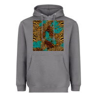 Storm tiger leopard turquoise glitter seamless pattern Heavyweight Hoodie - BundleAndBundleShop
