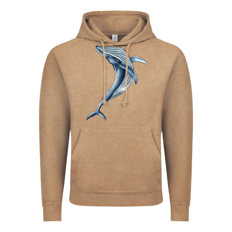 Humpback Whale Jumping Vintage Hoodie by BarkalooDesign | Teevron