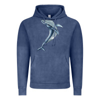 Vintage Denim humpback whale jumping Vintage Hoodie - BarkalooDesign