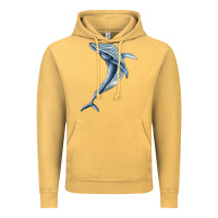 Vintage Mustard humpback whale jumping Vintage Hoodie - BarkalooDesign